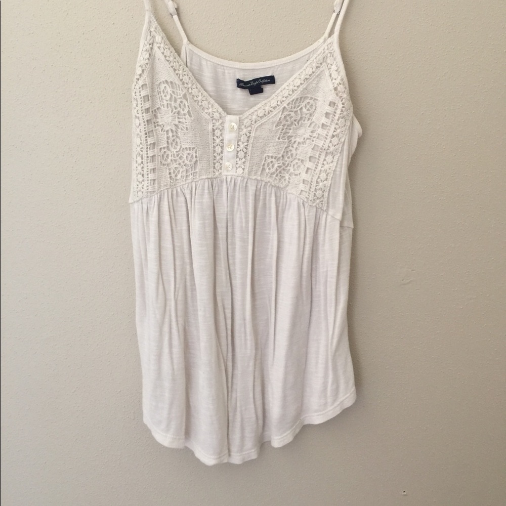 Cream American Eagle tank